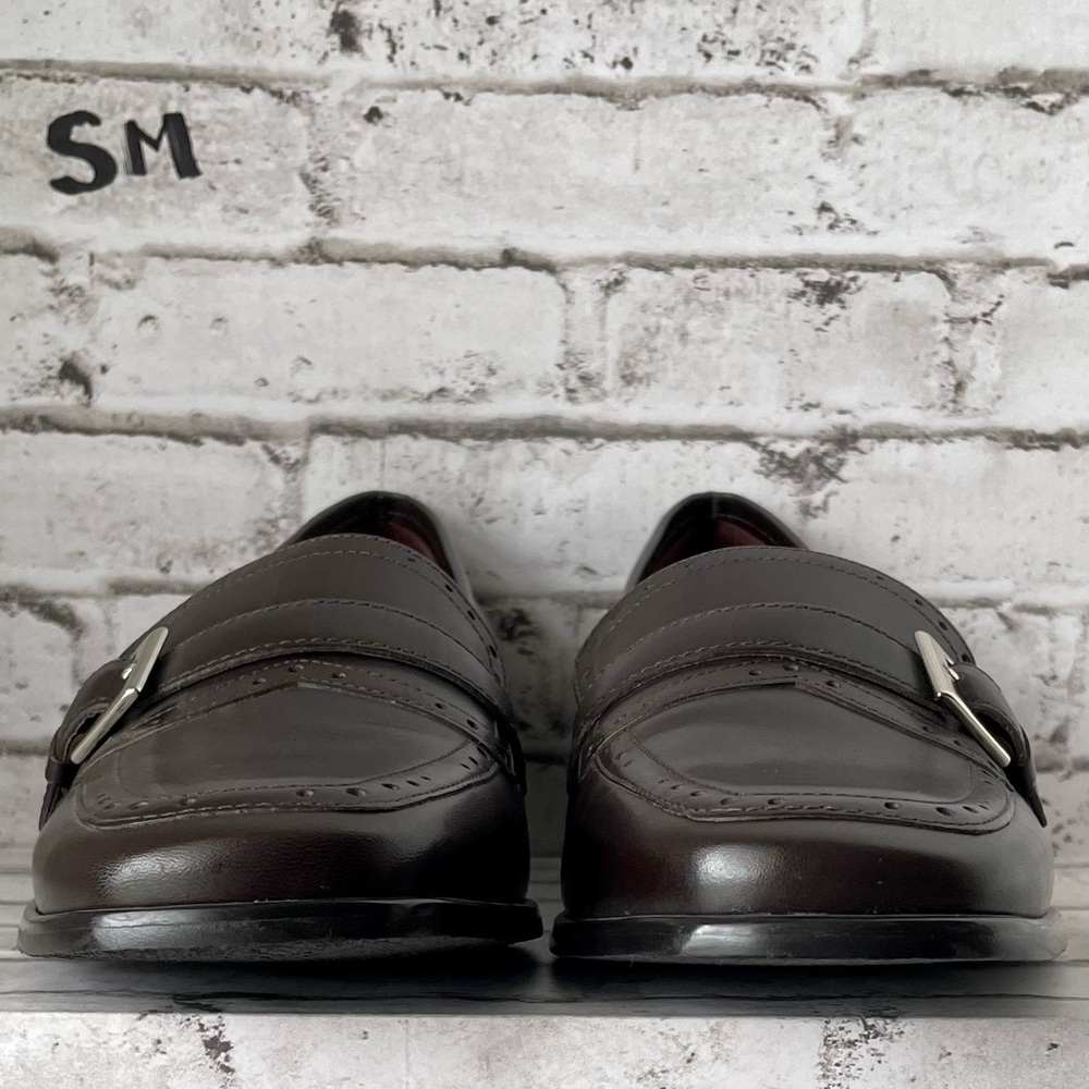 Etienne Aigner Women’s Leather Slip On Brown Loafers Old Money Preppy Size 9M - Picture 4 of 16